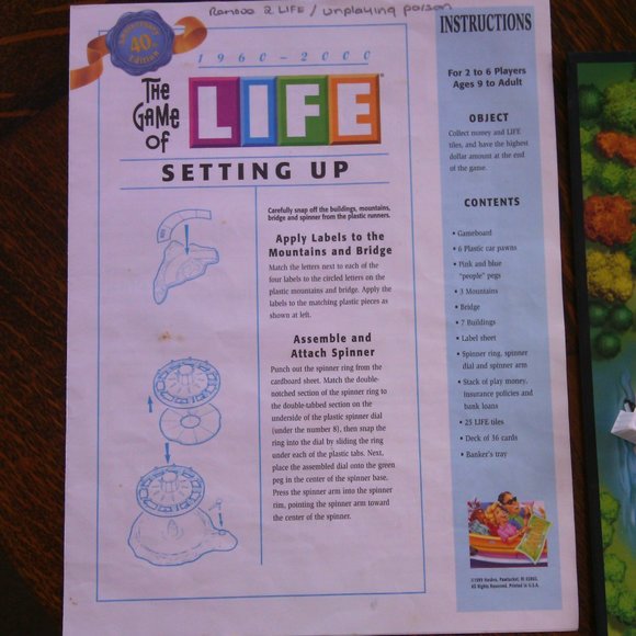 Vintage 1980s the Game of Life - Complete Milton Bradley "40th Anniversary" edit - Picture 15 of 16